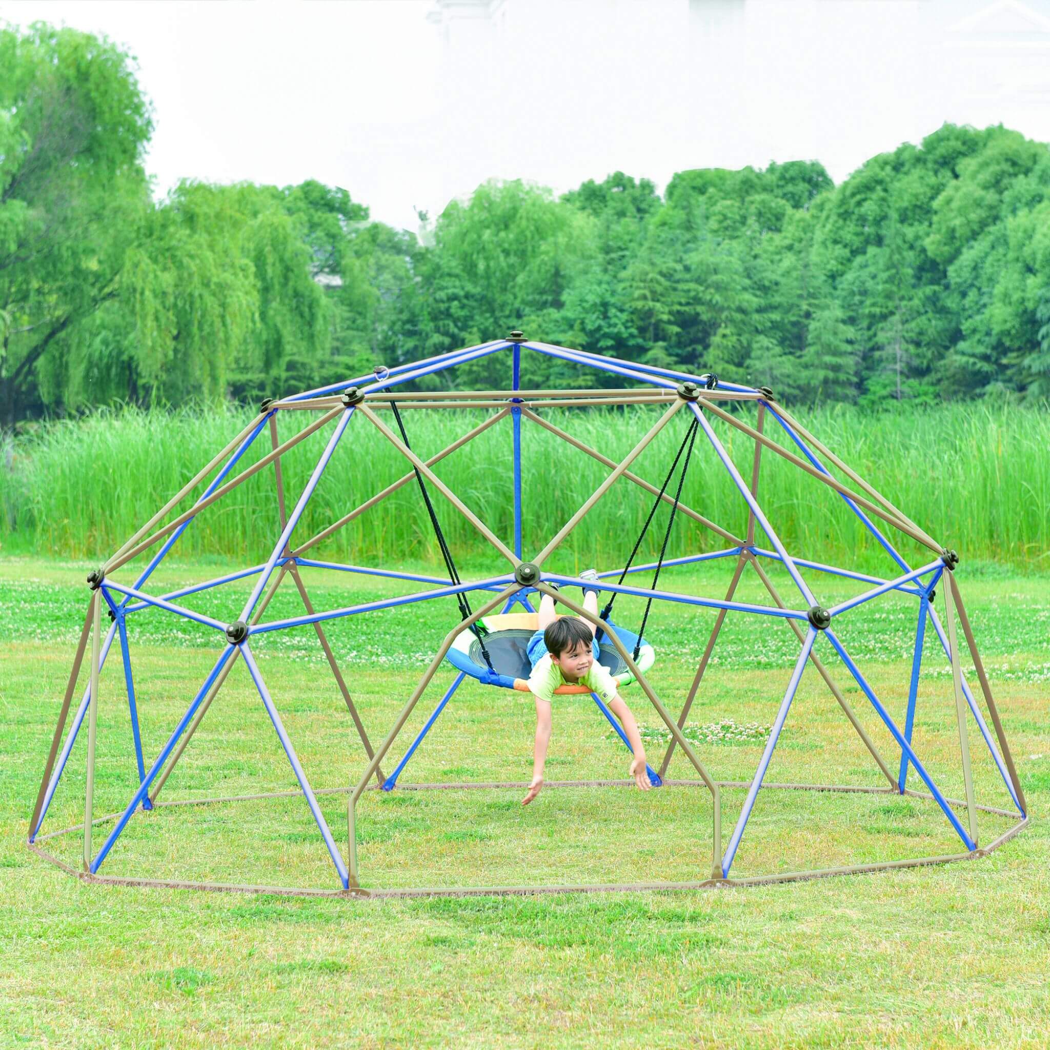 13FT Kids Climbing Jungle Gym Geometric Playground Dome Tower, 1000LBS (SAK83512) - Image 5