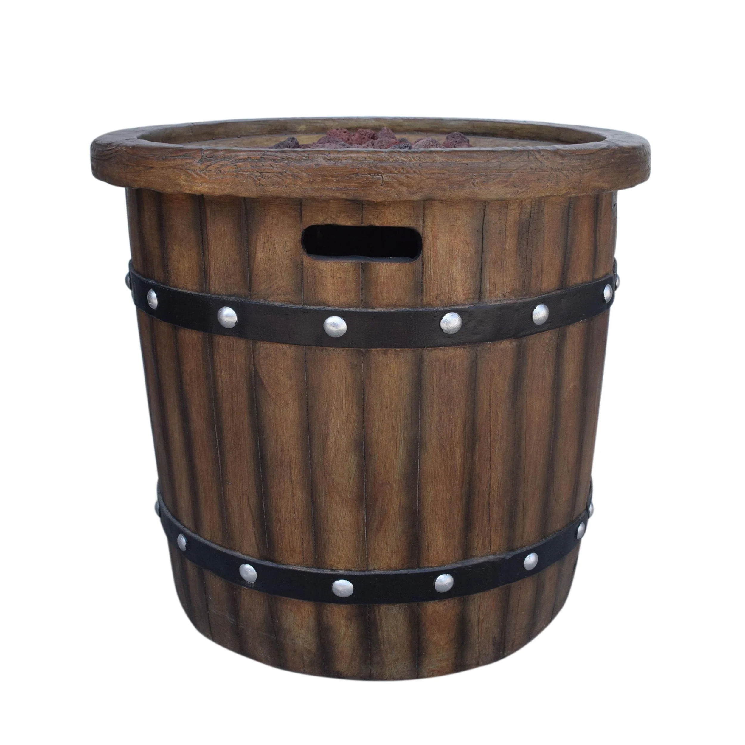 25" Round 40K BTU Liquid Propance Concrete Fire Pit (SAK88764) - Image 9