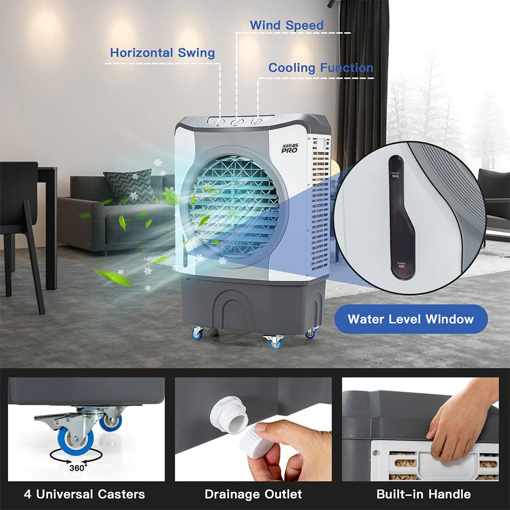 4-In-1 Portable Indoor Outdoor Evaporative Air Cooling Fan, 9740 CFM (91025436) - Image 9
