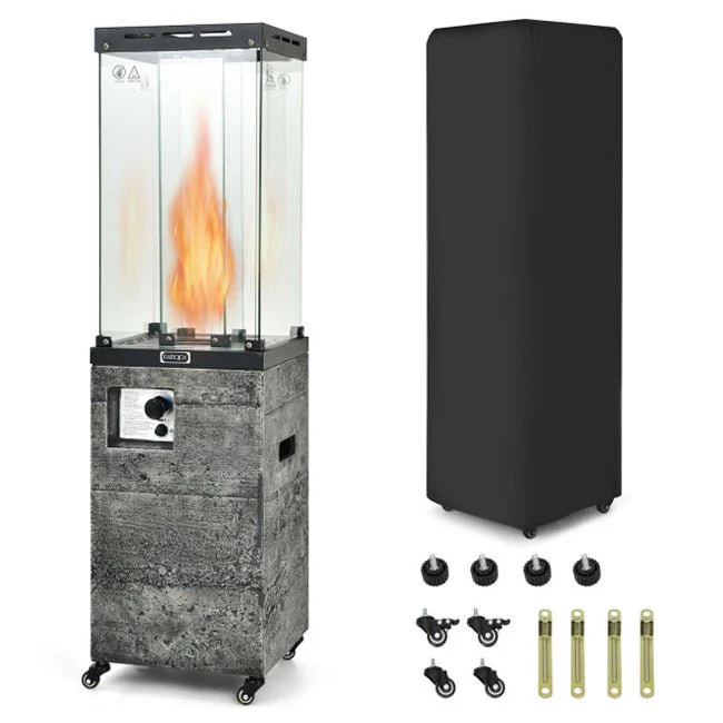 41,000 BTU Outdoor Propane Gas Patio Heater W/ Lockable Wheels (98052550) - Image 13