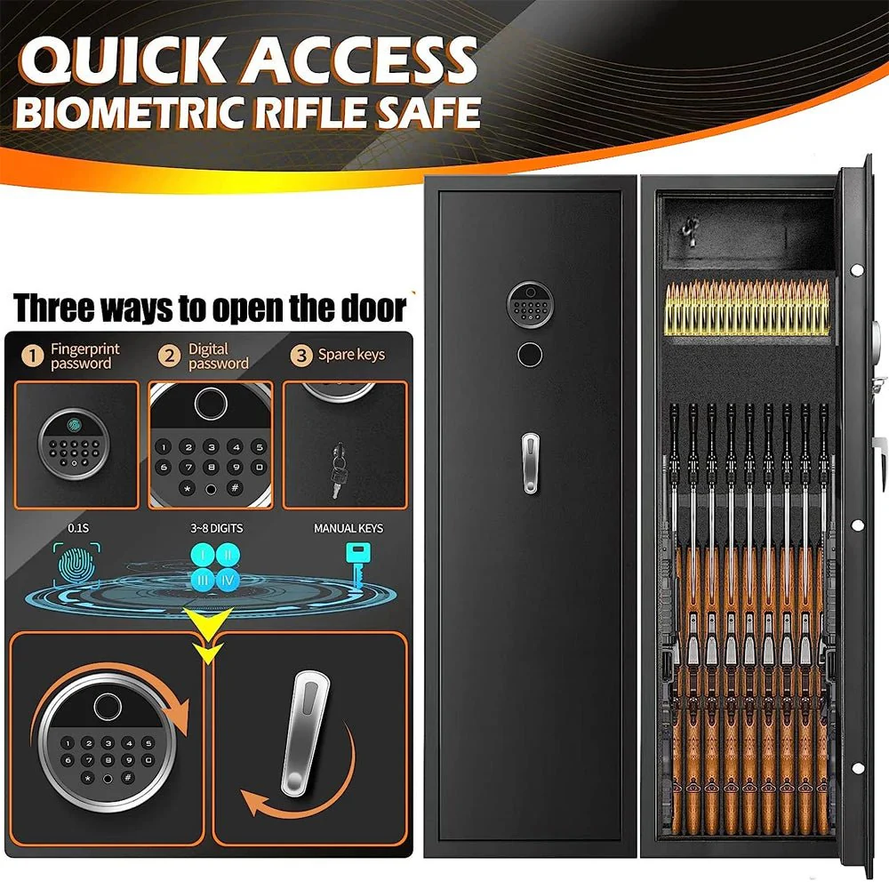 Heavy-Duty 57″ Anti‑Theft Fireproof Biometric Gun Safe - Image 8