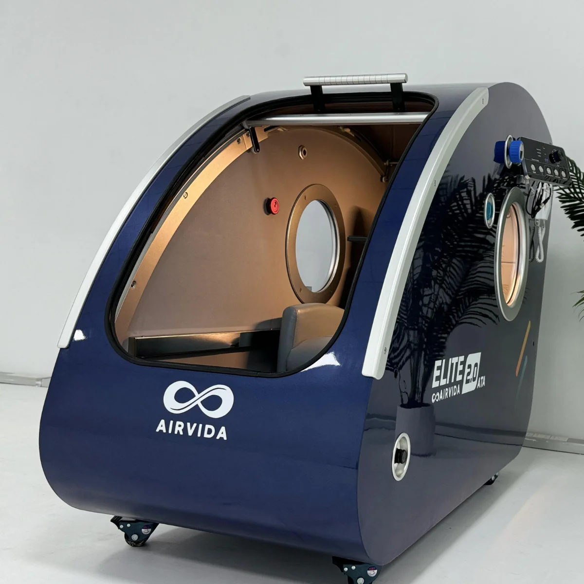 Airvida Elite 1.3–2.0 ATA Hard Shell Sitting Hyperbaric Chamber — Stainless Steel Wellness System - Image 11