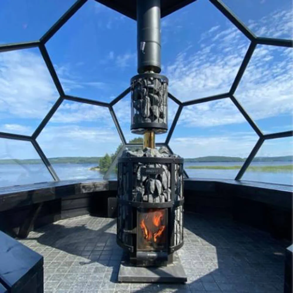Cozy Heat Wood‑Burning Floor Mount Sauna Stove with Chimney Kit & Sauna Stones – Stainless Steel, 12KW / 18KW - Image 15