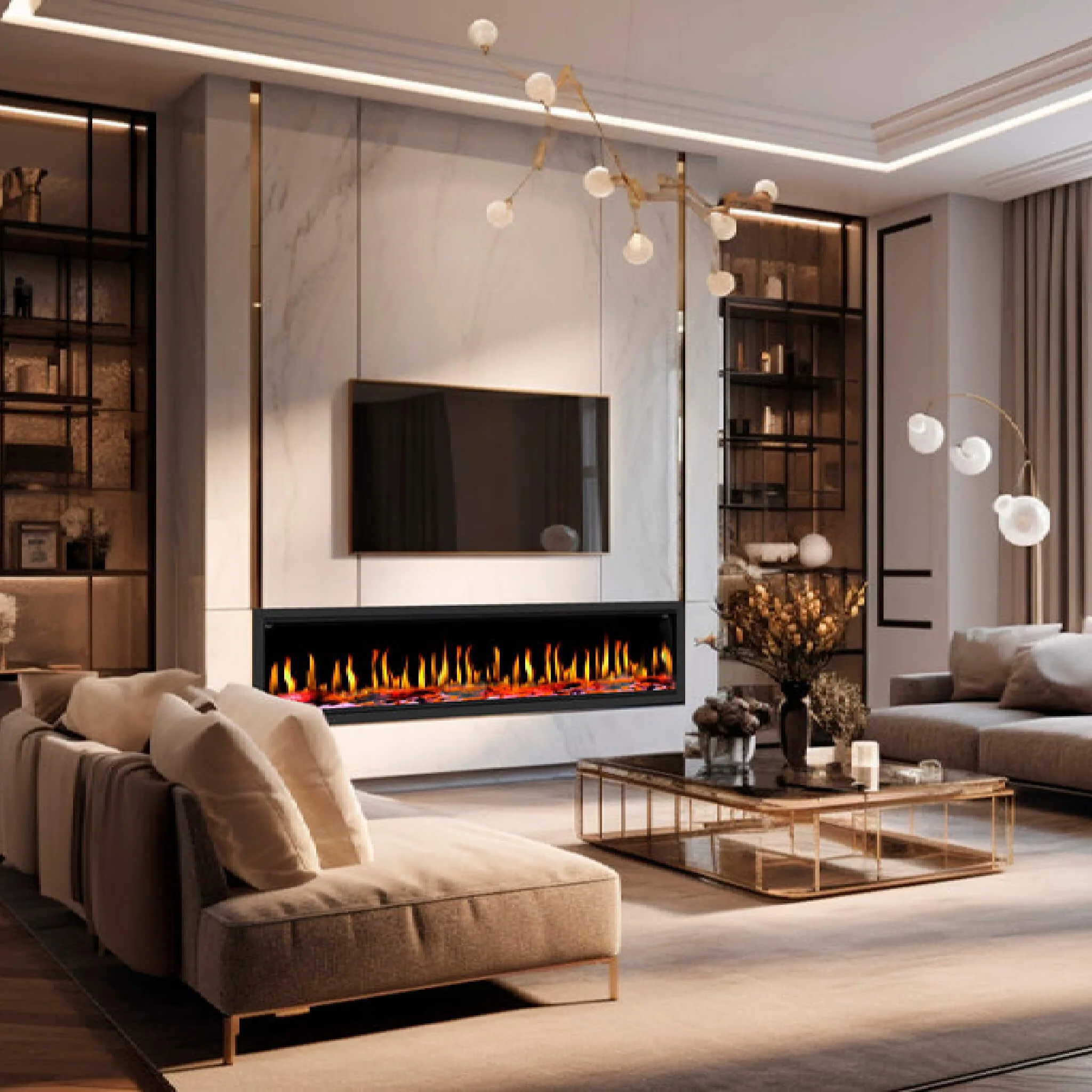 Dynasty Tempo 100" Virtual Linear Electric Fireplace [DY-FVX100] - Image 5