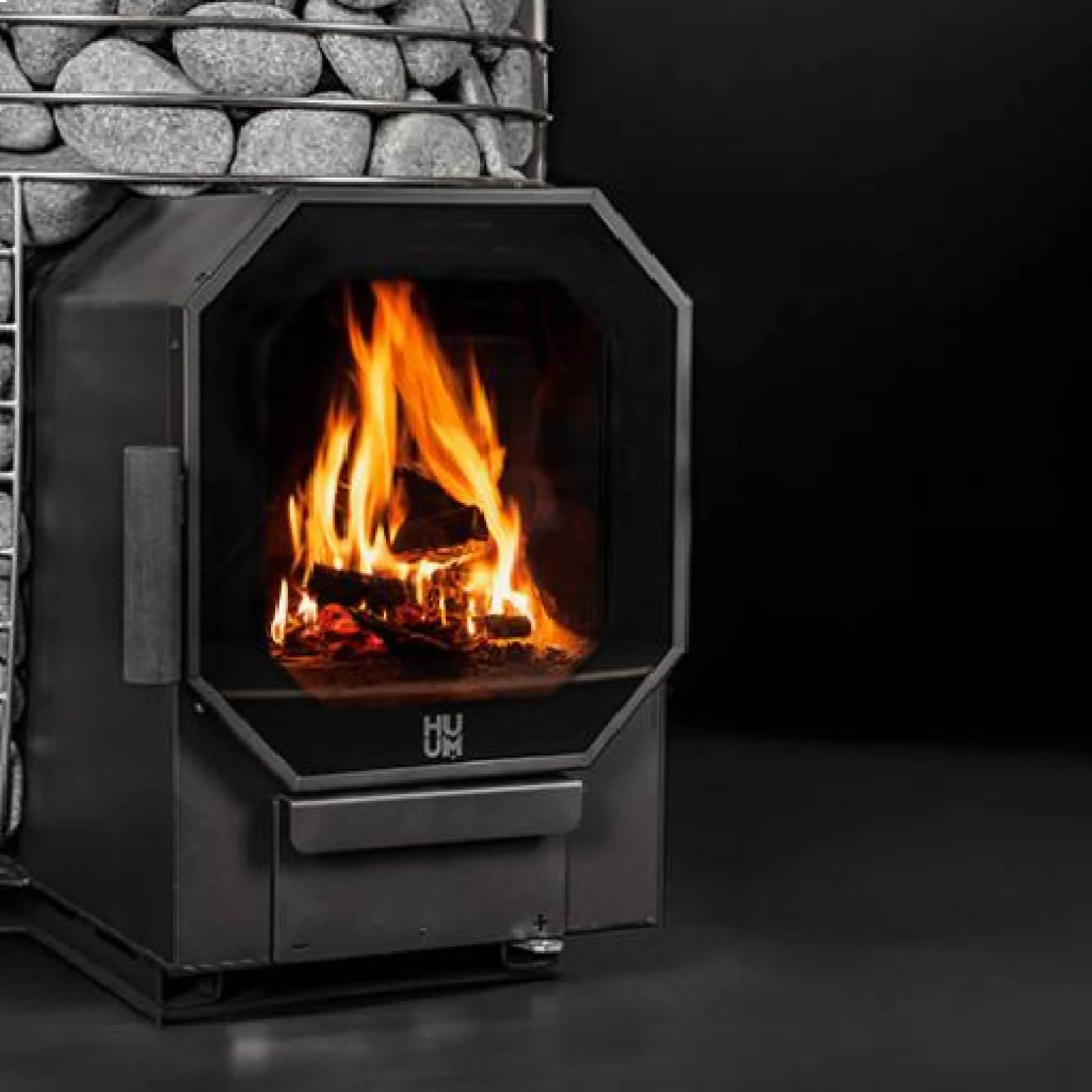 HUUM Hive Flow Mini 8.5KW Wood-Burning Sauna Stove With Ash Drawer & Sauna Stones [H1017012] - Image 6