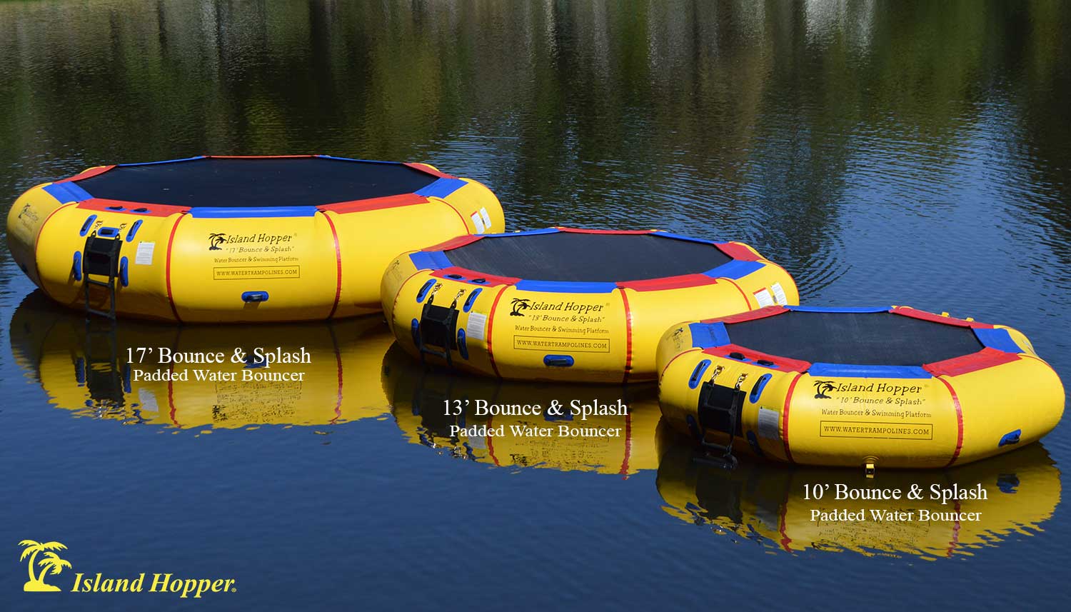 Island Hopper 13' Bounce N Splash Water Bouncer - Image 9