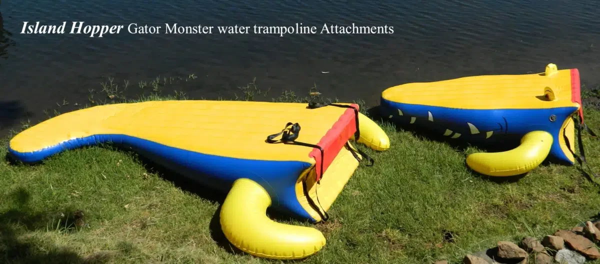 Island Hopper 15' Gator Water Park with Classic Water Trampoline - Image 5