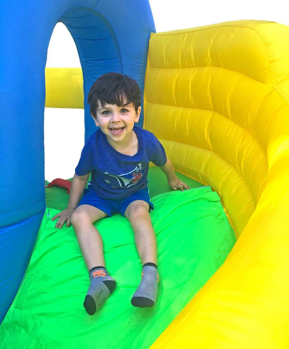 Island Hopper Curved Double Slide Inflatable Bounce House - Image 7