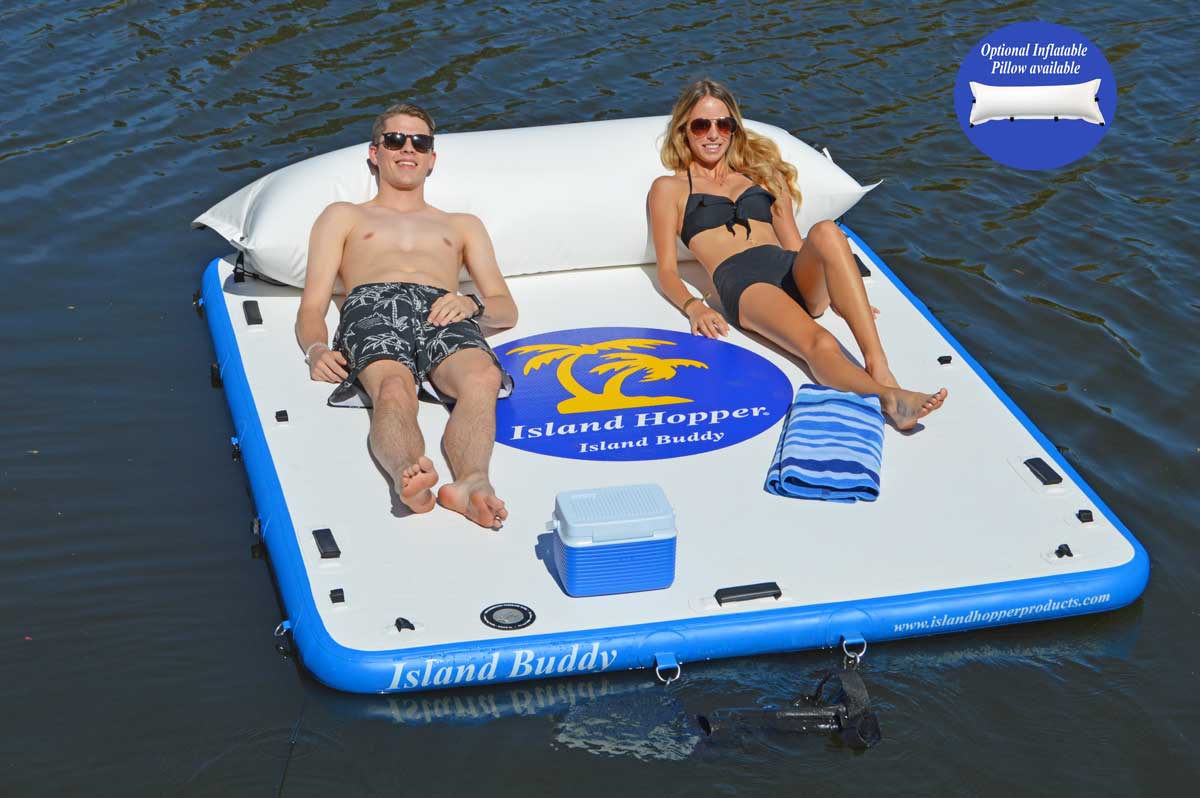 Island Hopper Island Buddy 8' x 6' Inflatable Water Platform & Dock - Image 4