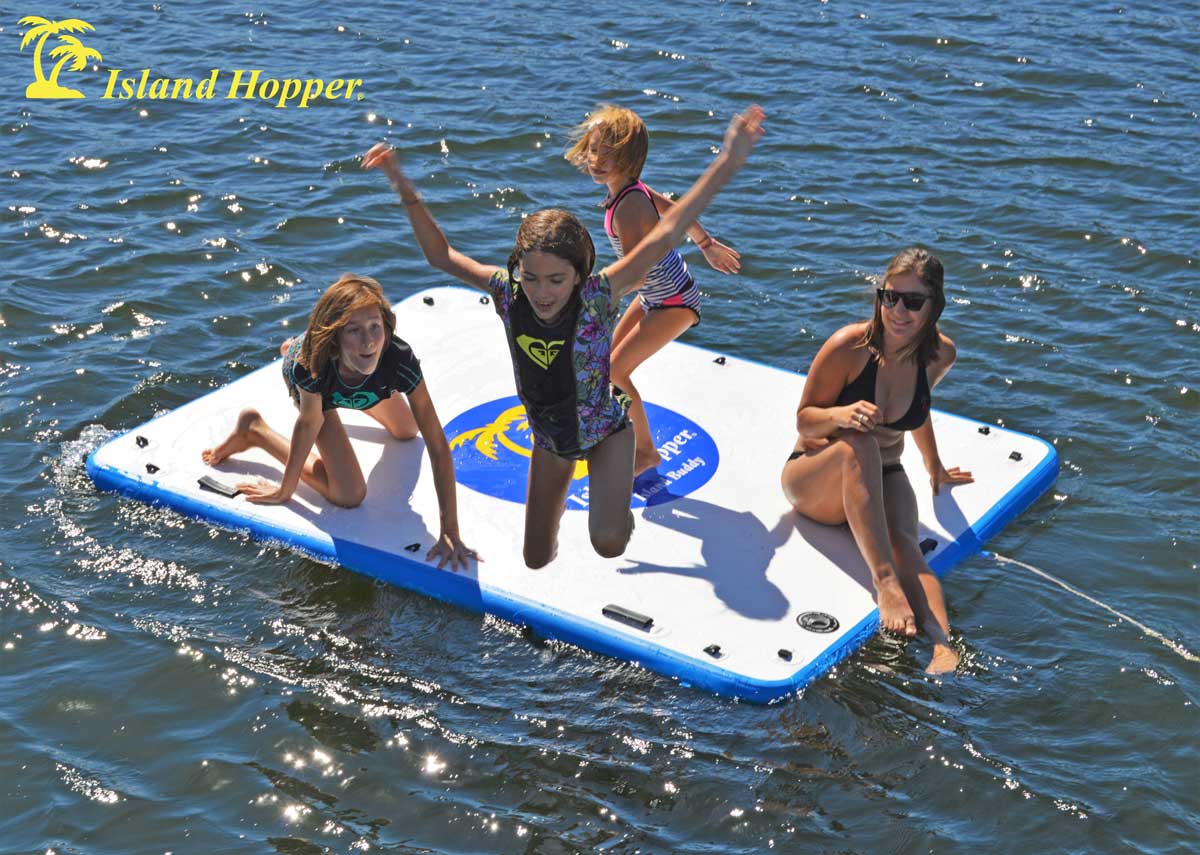 Island Hopper Island Buddy 8' x 6' Inflatable Water Platform & Dock - Image 7