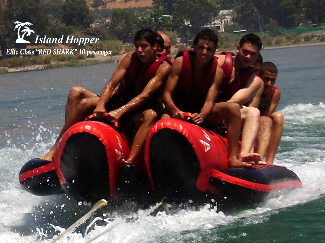 Island Hopper Red Shark 10 Person Elite Class Banana Boat Towable Tube - Image 4