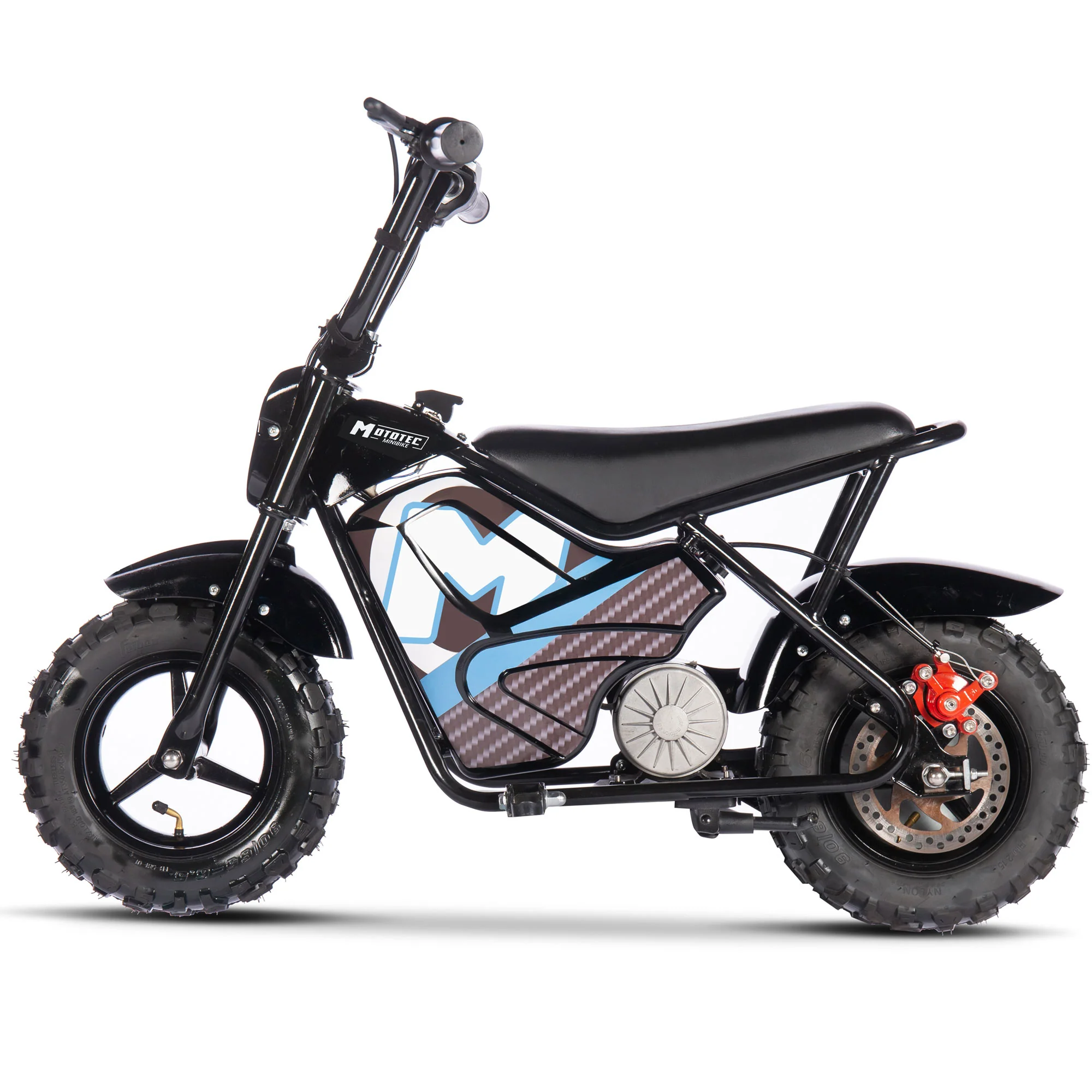 MotoTec 24v 250w Electric Mini Bike Black – Safe, Durable Fun for Kids 6+ - Image 3