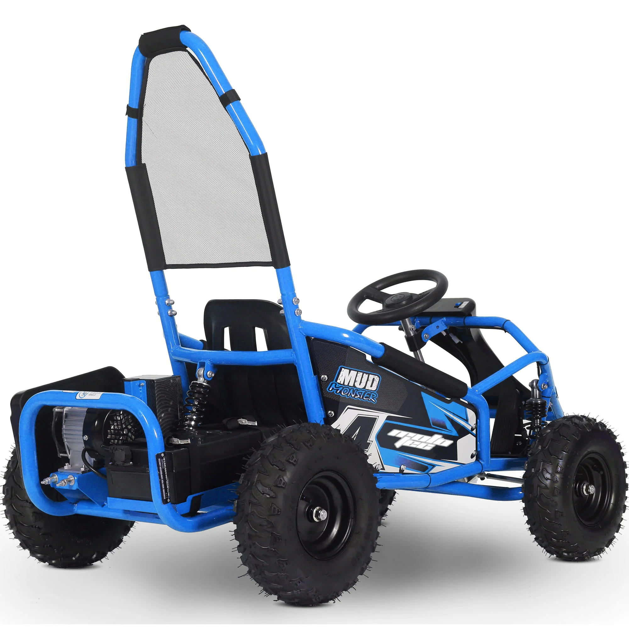 MotoTec Mud Monster Kids Electric 48v 1000w Go Kart Full Suspension - Image 4
