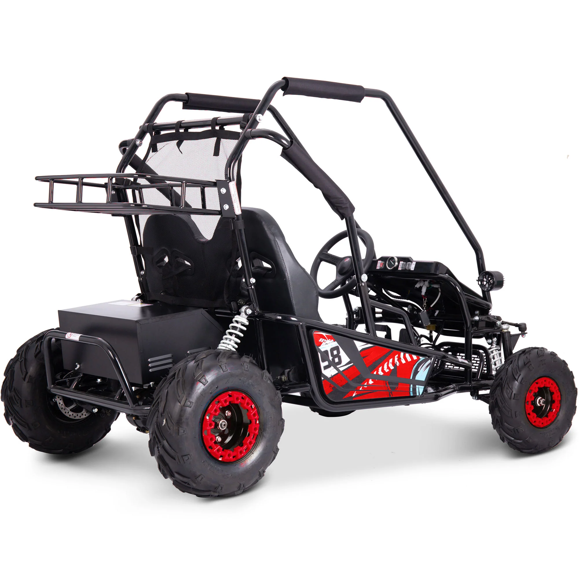 MotoTec Mud Monster XL 60v 2000w Electric Go Kart Full Suspension - Image 12