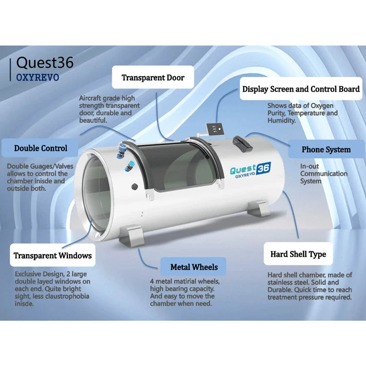 OxyRevo Quest30 Hard Hyperbaric Chamber (1.5–2.0 ATA) - Image 9