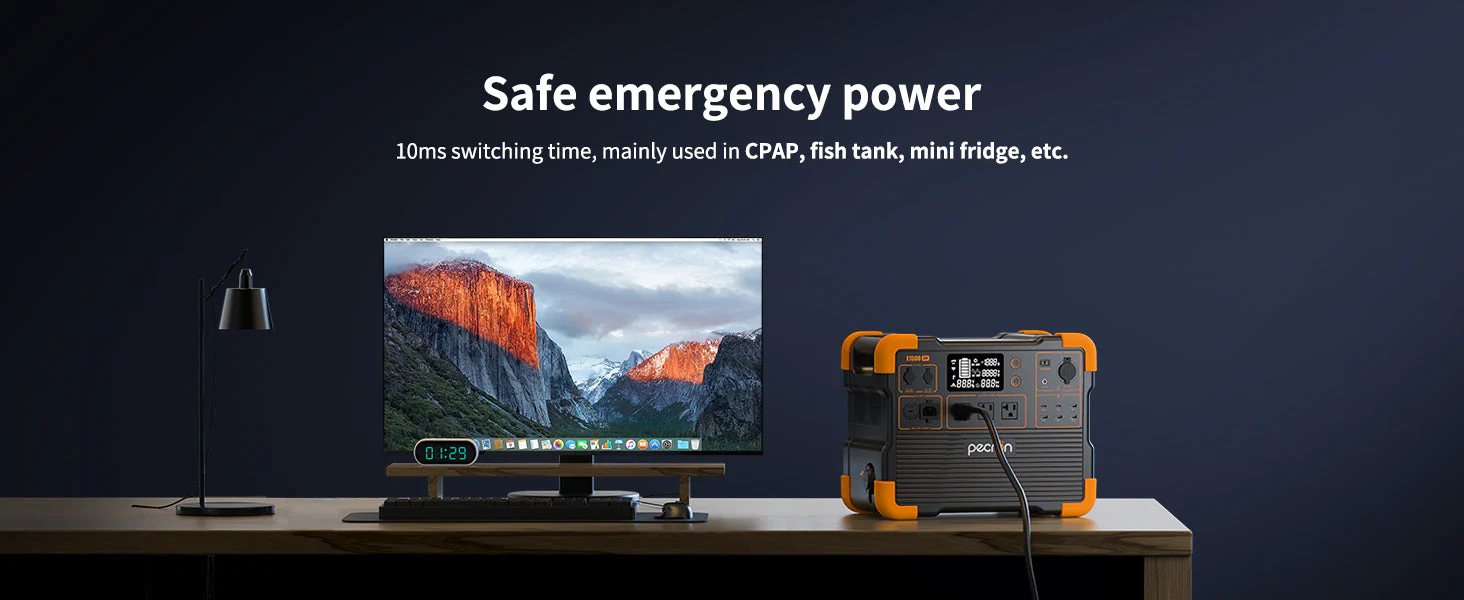 PECRON E1500LFP Portable Power Station – 2200W, 1536Wh LiFePO4, Expandable & Solar-Ready - Image 10