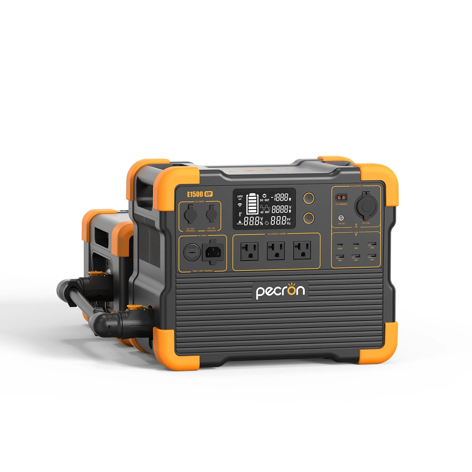 PECRON E1500LFP Portable Power Station – 2200W, 1536Wh LiFePO4, Expandable & Solar-Ready - Image 14