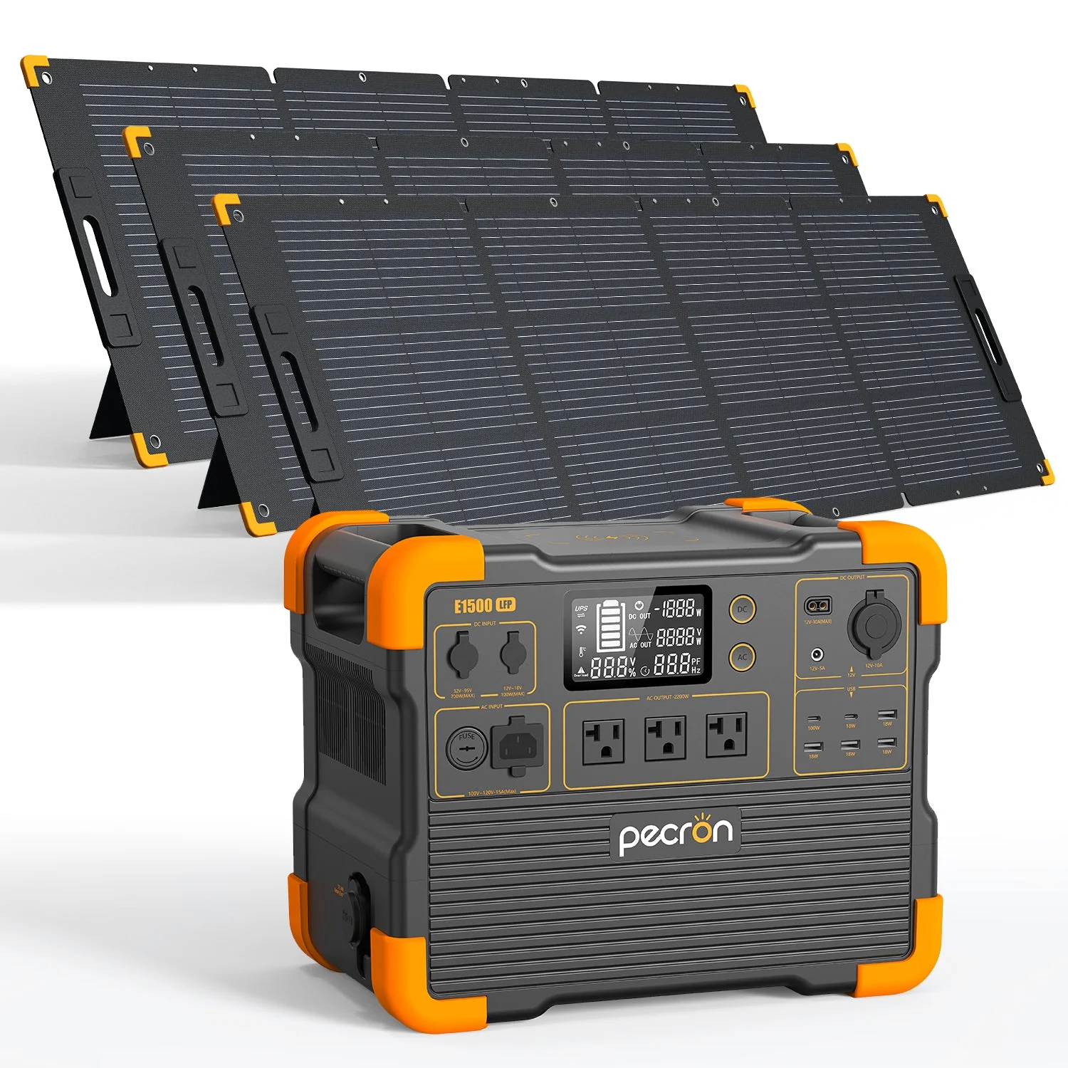 PECRON E1500LFP Portable Power Station – 2200W, 1536Wh LiFePO4, Expandable & Solar-Ready - Image 15