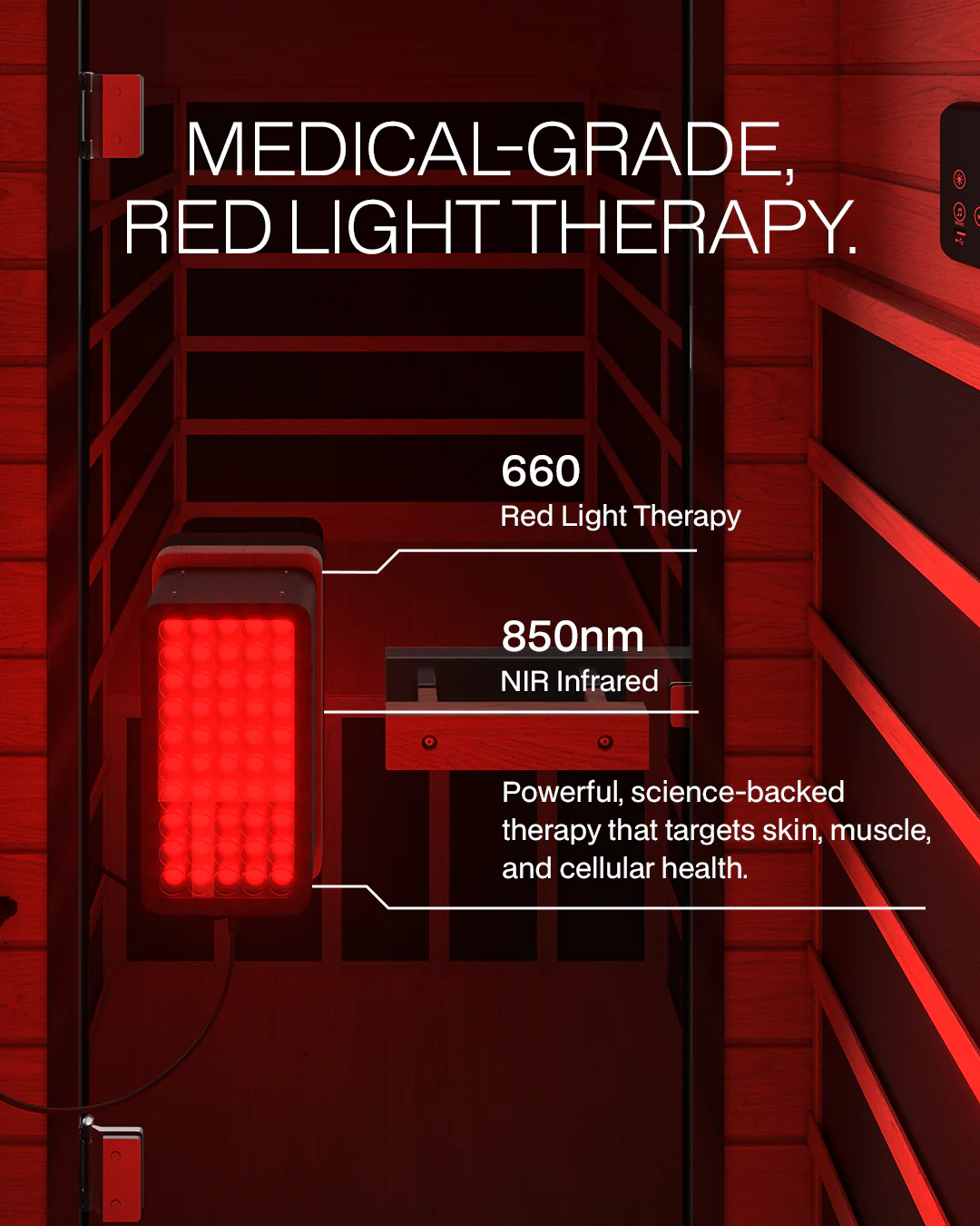 SaunaBox® Solara – Full Spectrum Low-EMF Infrared Sauna - Image 5