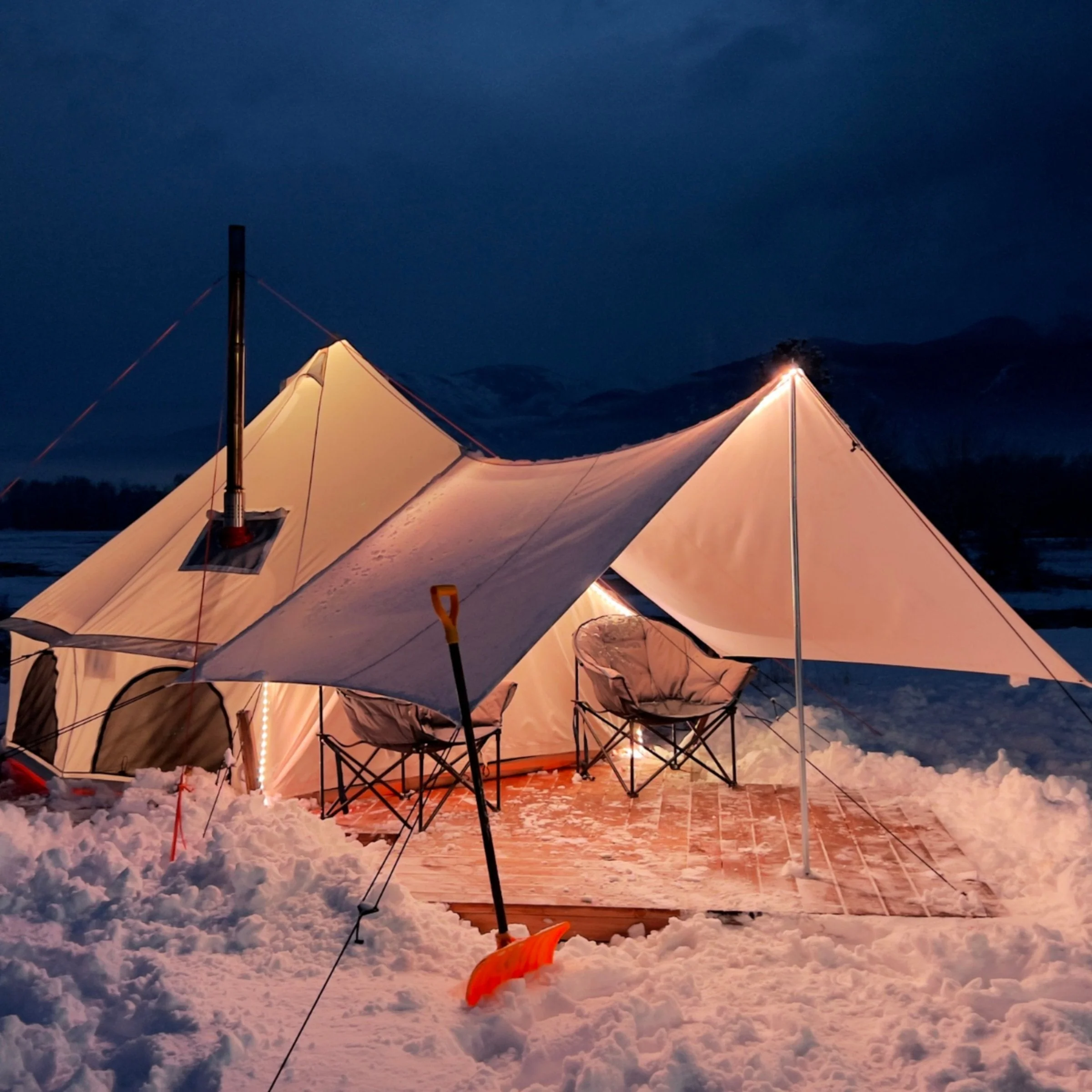 WhiteDuck Outdoors 13' Avalon Bell Tent | Luxury 4-Season Canvas Tent - Image 20